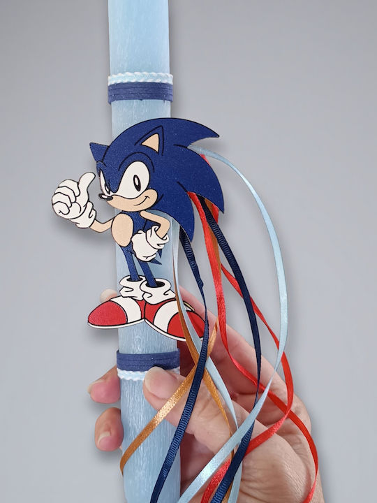 Γαλάζια Λαμπάδα Sonic 30εκ