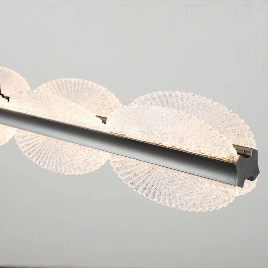 Alista Home Verstellbare Deckenleuchte Schwarz LED mit Natürliches Weiß Licht mit Kristallen