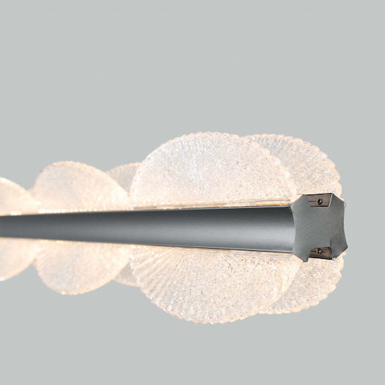 Alista Home Verstellbare Deckenleuchte Schwarz LED mit Natürliches Weiß Licht mit Kristallen