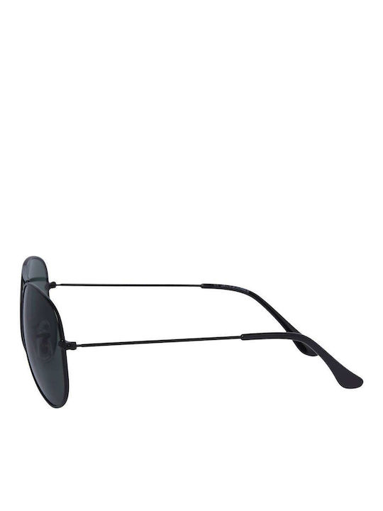 Jack & Jones 12184899 Men's Sunglasses with Black Metallic Frame and Black Lens 12184899