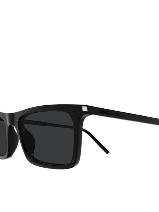 Ysl Unisex Sunglasses with Black Horn-Rimmed Frame and Black Lens SL 890 BETTY THIN 001