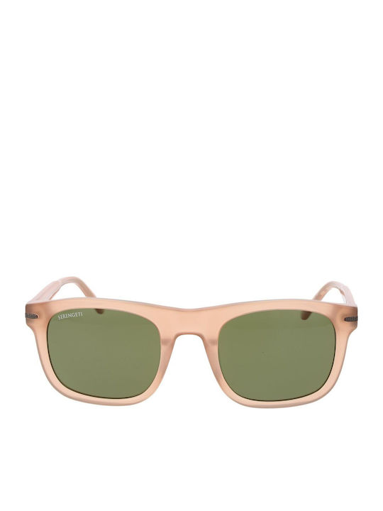 Serengeti Charlton Unisex Γυαλιά Ηλίου με Καφέ Κοκκάλινο Σκελετό και Πράσινο Φακό SS576008