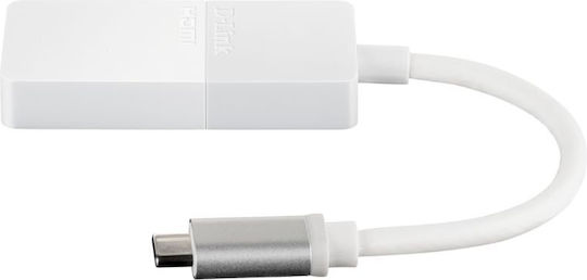 D-Link Usb-C Zu HDMI Adapter Konverter Usb-C HDMI 4K@60Hz Dub-v120