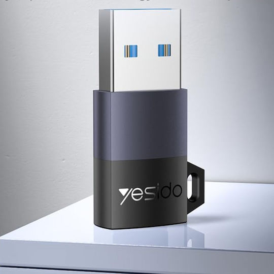 Adaptor Otg Usb 3.0 La Type-C 480mbps 18w Aliaj De Aluminiu Yesido Gri