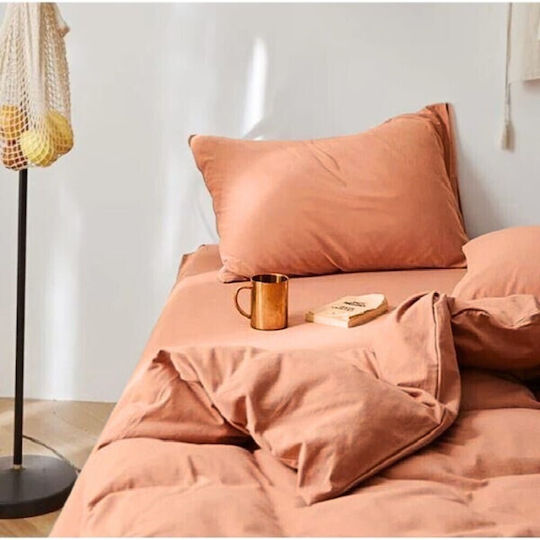 Kotonia Home Σετ Μαξιλαροθήκες με Φάσα Cocoa 70x70εκ.