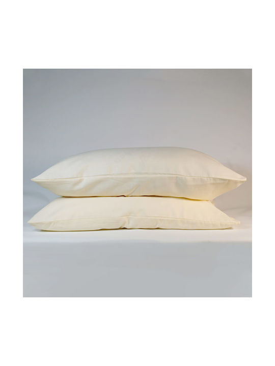Kotonia Home Kissenbezüge Set mit Umschlagumschlag Ivory 50x70cm