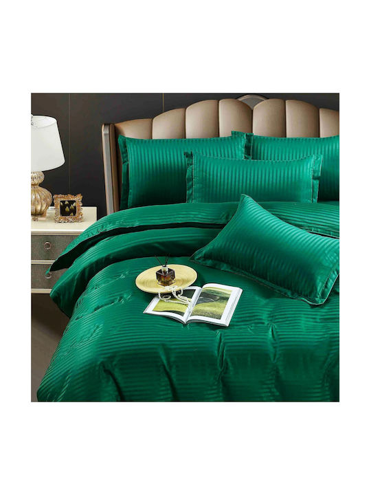 Kotonia Home Set Pillowcases with Envelope Cover Emerald Green 70x70cm