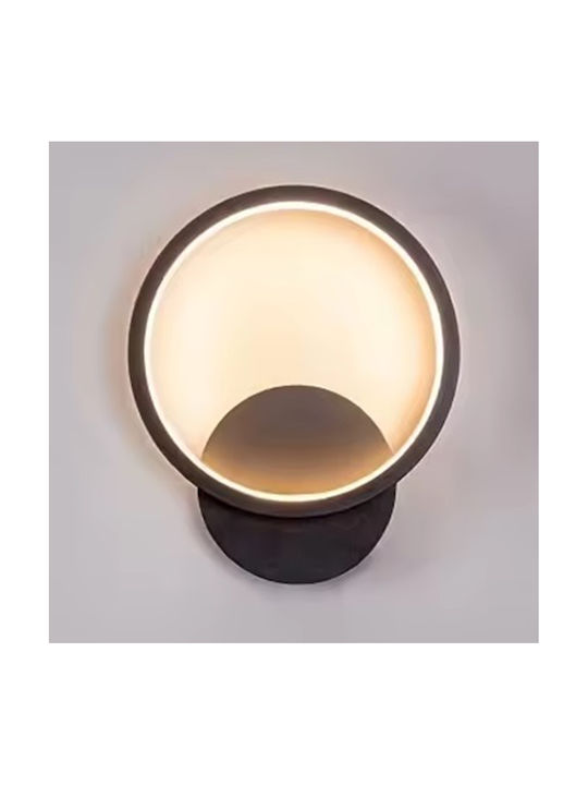 Lampa De Perete Modernă Cu LED Integrat Și Lumină Alb Natural Neagră 22.5x20x5.5cm