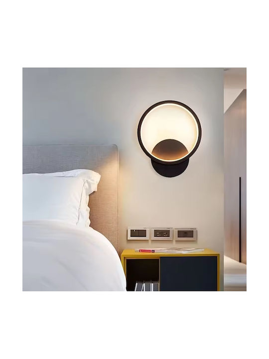 Lampa De Perete Modernă Cu LED Integrat Și Lumină Alb Natural Neagră 22.5x20x5.5cm