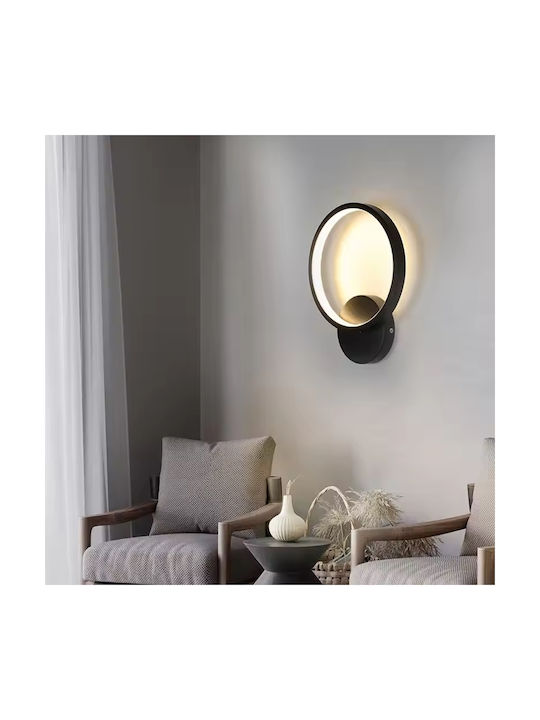 Lampa De Perete Modernă Cu LED Integrat Și Lumină Alb Natural Neagră 22.5x20x5.5cm