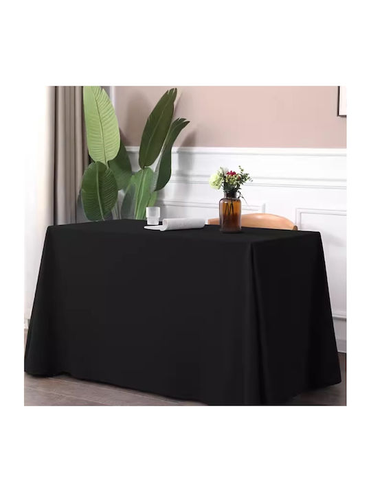 Kotonia Home Τραπεζομάντηλο Βαμβακερό Black 180x300εκ.