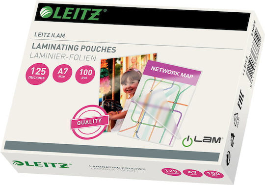 Leitz Foi de Laminare A7 125 Microni 100 Bucăți