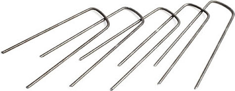 Set 40 Metal Nails Fixing Weed Control Fabric 4x15cm