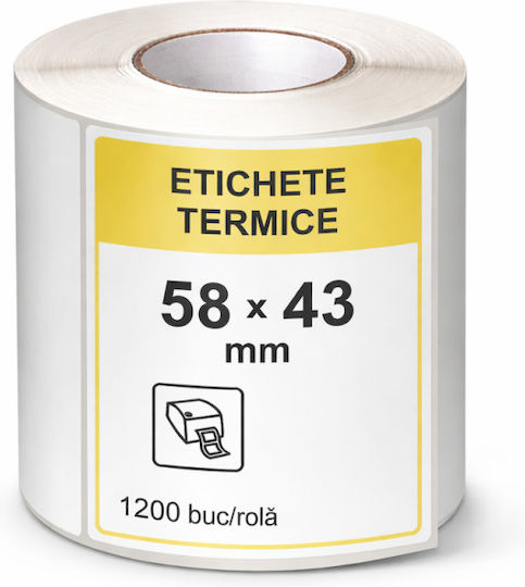Etichete Termice 58x43 Mm Role 1200 Bucăți Autoadezive