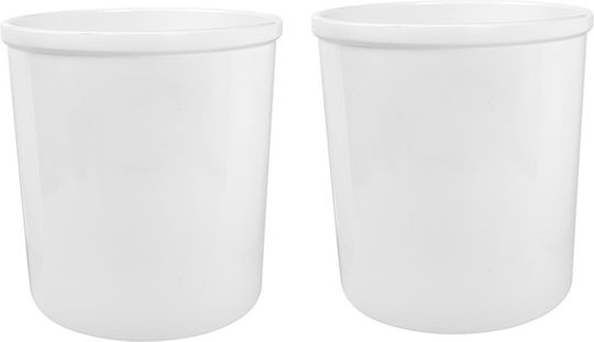 Recipient Melamină Pentru Bufet Culinaro Maro D17xh17.5cm 3000ml Alb