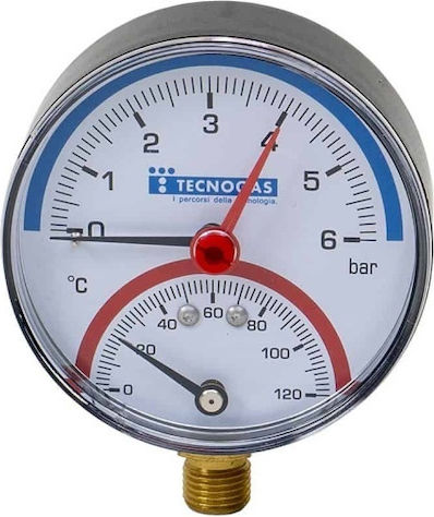 Radial Thermomanometer 1/2" 6 Bar 8mm Dial Z-tools Ext 10540013