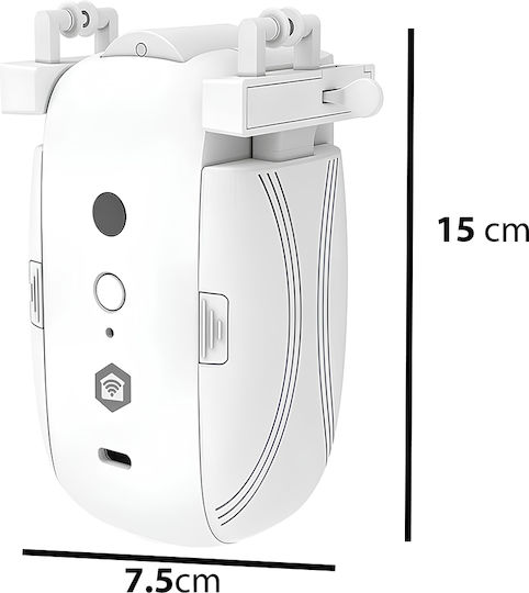 Nedis Motor Cortină Reîncărcabil Bluetooth Compatibil Cu Șine U Albe