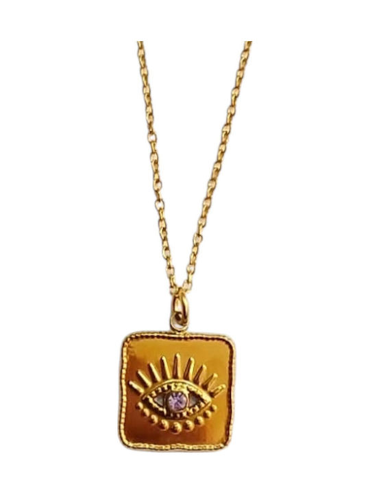 Kalliopi Silver Necklace Made Of Gold Plated Steel