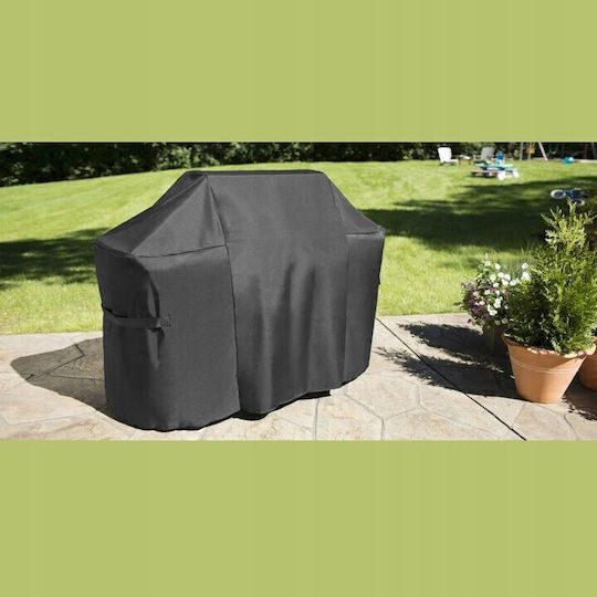 Grill Cover Black Waterproof Uv Resistant Drawstring Oxford 210d Material 95 X 100 X 65 Cm