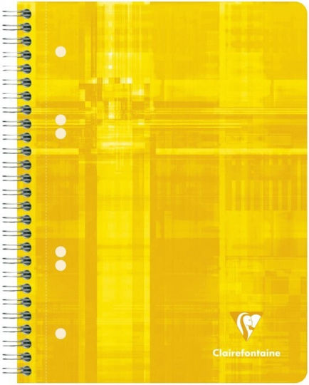 Clairefontaine Spiral Notebook A5 80 Sheets with White Pages with Pen Case Red
