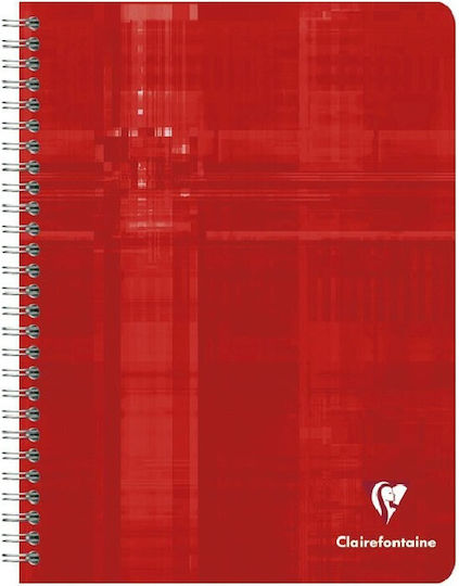 Clairefontaine Spiral Notebook A5 90 Sheets with White Pages with Pen Case Green