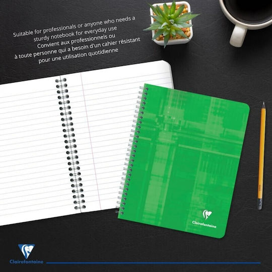 Clairefontaine Σημειωματάριο Σπιράλ A5 60 Φύλλων με Λευκές Σελίδες με Στυλοθήκη Κίτρινο
