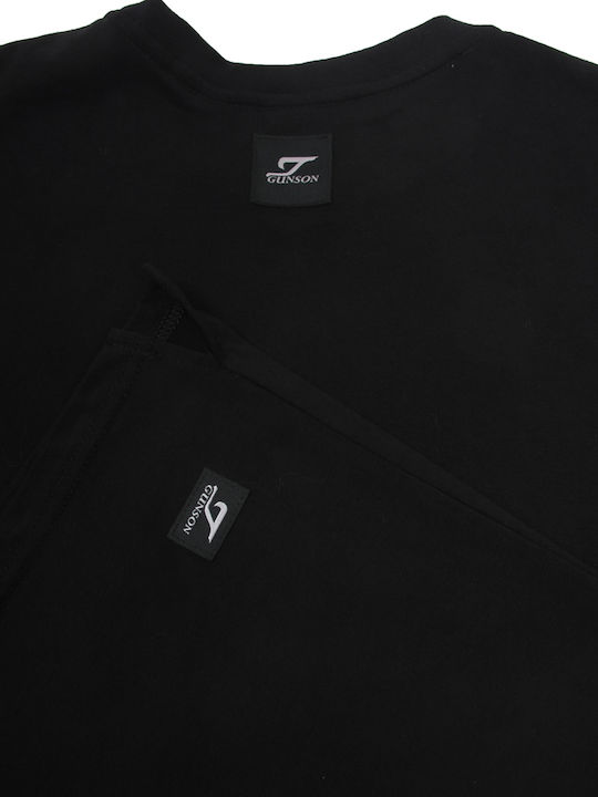 Kurzarm Herrenbluse Schwarz