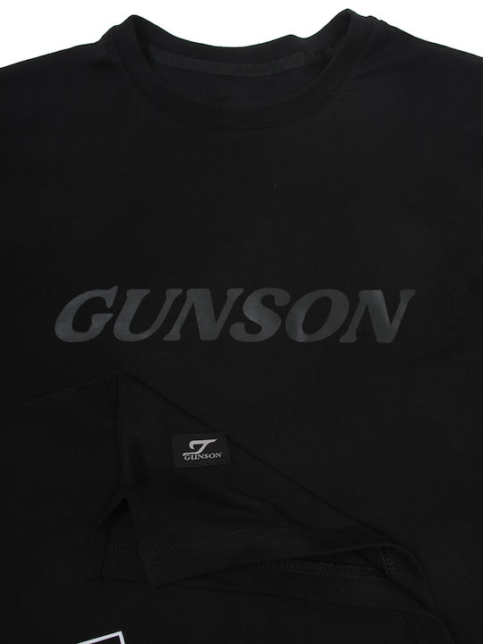 Kurzarm Herrenbluse Schwarz