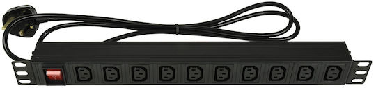 Adastra 10-gang Iec Pdu Switched 1.8m 776.495uk