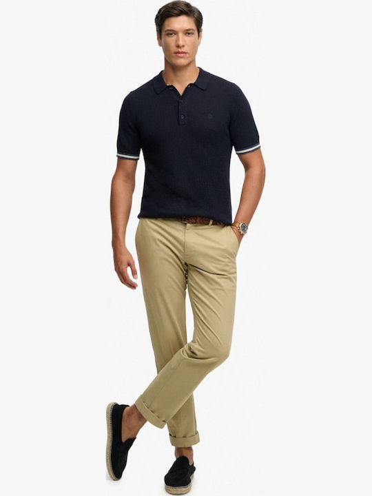 D2 Stud Polo Short Sleeve Blouse Classic Navy Stag