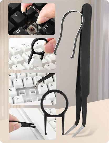 Kit Multifuncțional 18 În 1 Curățare Produse Electronice Husă De Depozitare Zola 12,5x5x2,5 Cm Negru Gri