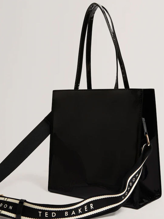 Icon Stoff Damen Handtasche Tote Handtasche Schwarz