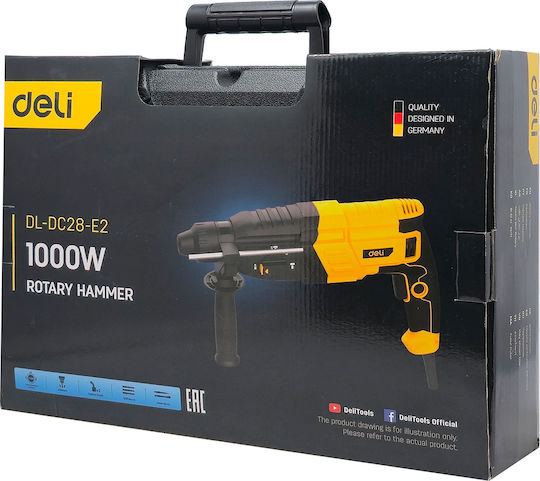 Deli Rotary Hammer Drill Electric 1000W with SDS Plus / Quick Change Socket