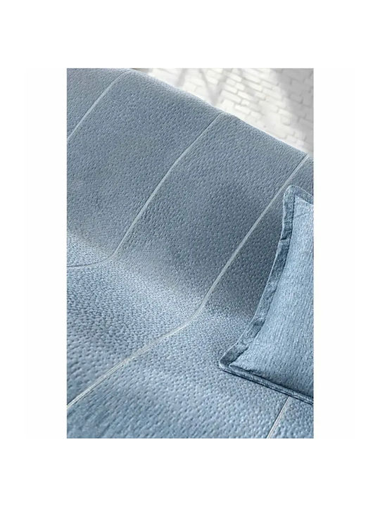 Guy Laroche Soho Sofa Throw 2 Sides Chenille 180x250cm Blue