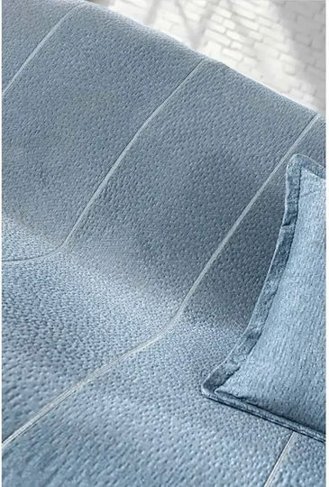 Guy Laroche Soho Ριχτάρι Τριθέσιου Καναπέ Δύο 'Οψεων Chenille 180x300εκ. Denim