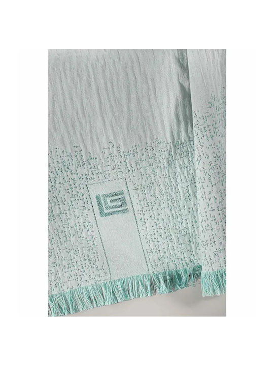Guy Laroche Moreno Viersitzer-Sofa Überwurf Chenille 180x350cm Türkis Herstellerfarbe