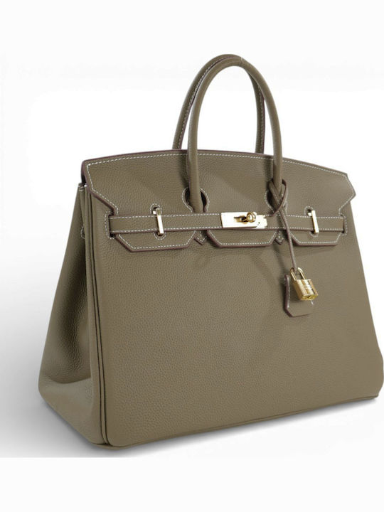 Passaggio Leder Damenhandtasche Handtasche Taupe