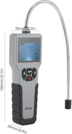 Tester Auto Pentru Verificarea Calității Lichidului de Frână Compatibil Dot 3 4 5.1 Ecran Lcd Alimentat cu Baterie 15.6 X 5.5 X 2.4 Cm Gri