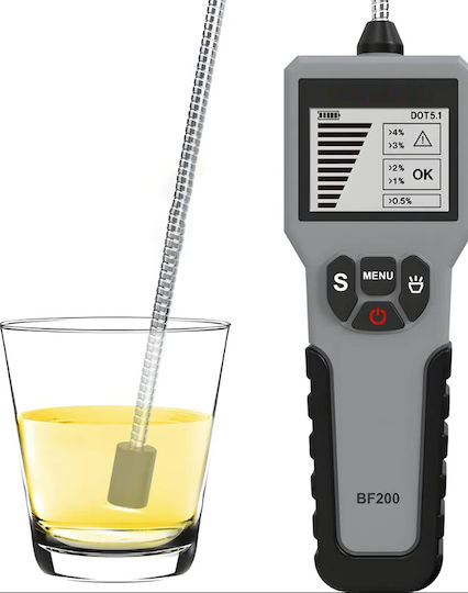 Tester Auto Pentru Verificarea Calității Lichidului de Frână Compatibil Dot 3 4 5.1 Ecran Lcd Alimentat cu Baterie 15.6 X 5.5 X 2.4 Cm Gri