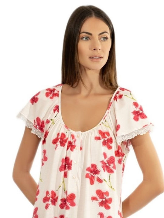 Harmony Sommerliches Damen-Nachthemd Ecru