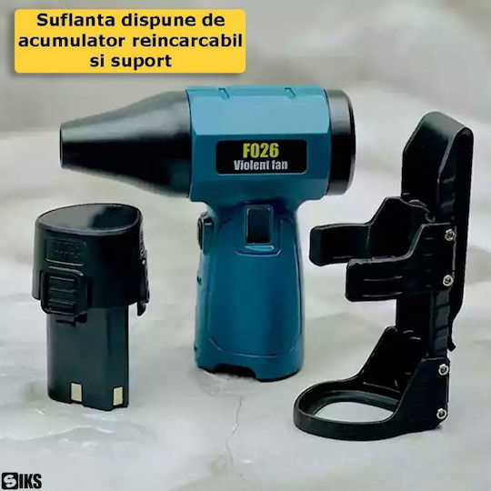 Siks Suflantă de Aer Fără Fir Portabilă 12v Baterie Inclusă Îndepărtare Prafului Uscare Picături de Apă Îndepărtare Zăpezii Frunzelor de pe Mașină Curățare Tastatură Utilizare Multifuncțională Verde Negru