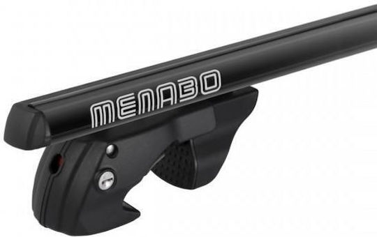 Menabo Aluminum Car Roof Bars Sherman for Volvo V40 5D Cross Country 2013 for Cars with Factory Roof Bars Set with Roof Rack Legs Black
