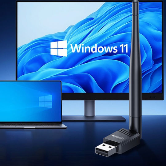 Adaptor Wi-fi Usb 2.0 150mbps Antenă Externă Yesido Negru