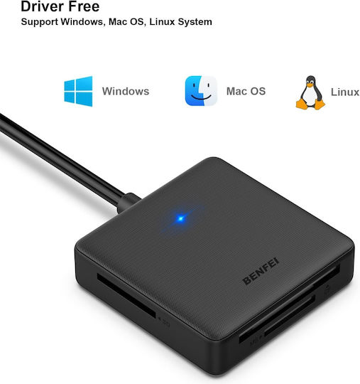 Benlemi Card Reader Thunderbolt 3 Type-C για SD/MemoryStick