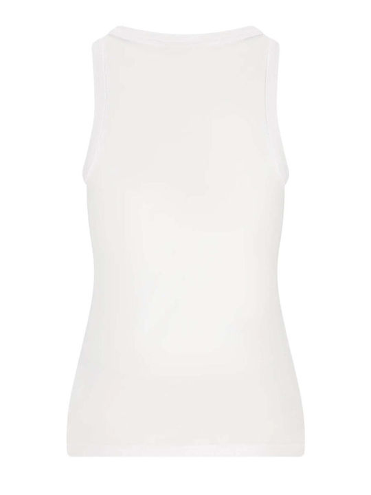 Women's Cotton Sleeveless White Blouse