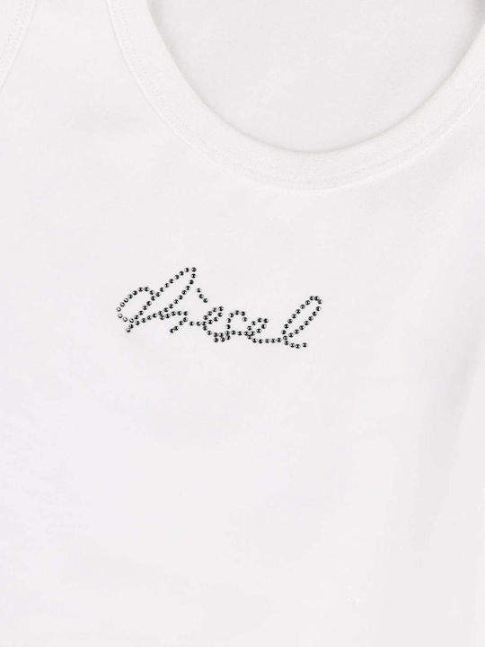 Women's Cotton Sleeveless White Blouse