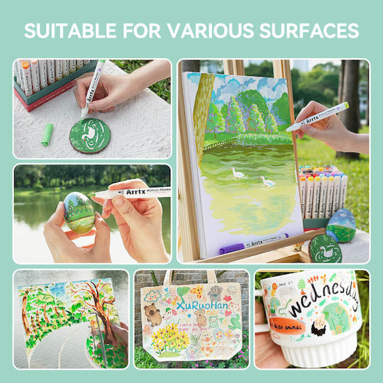 Arrtx Drawing Markers Set 60 Colours