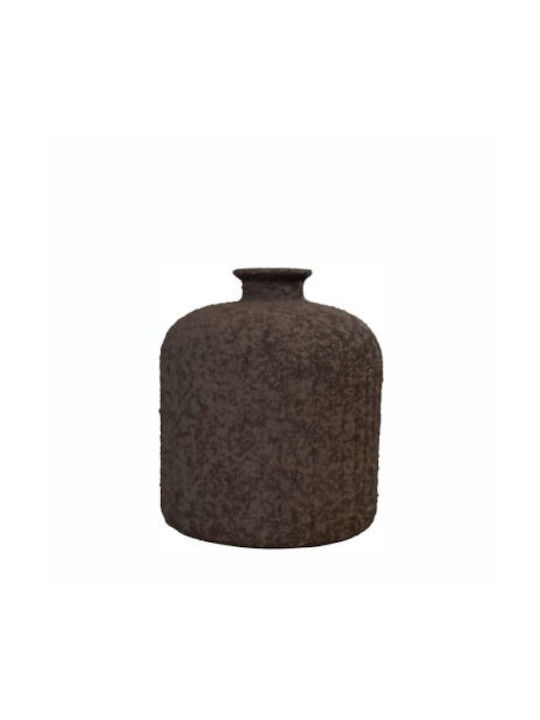 Vidrios San Miguel Decorative Vase Ceramic Daroca Brown Y18cm