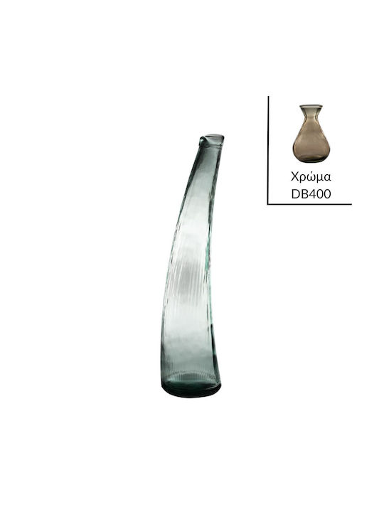 Vidrios San Miguel Decorative Glass Vase Curve Brown