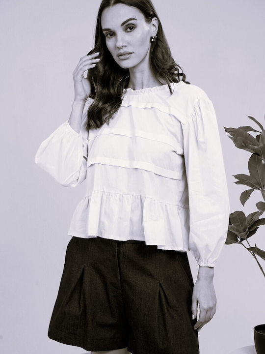 Women's Long Sleeve Yellow Blouse